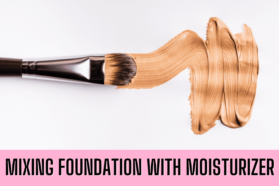 mixing foundation with moisturizer