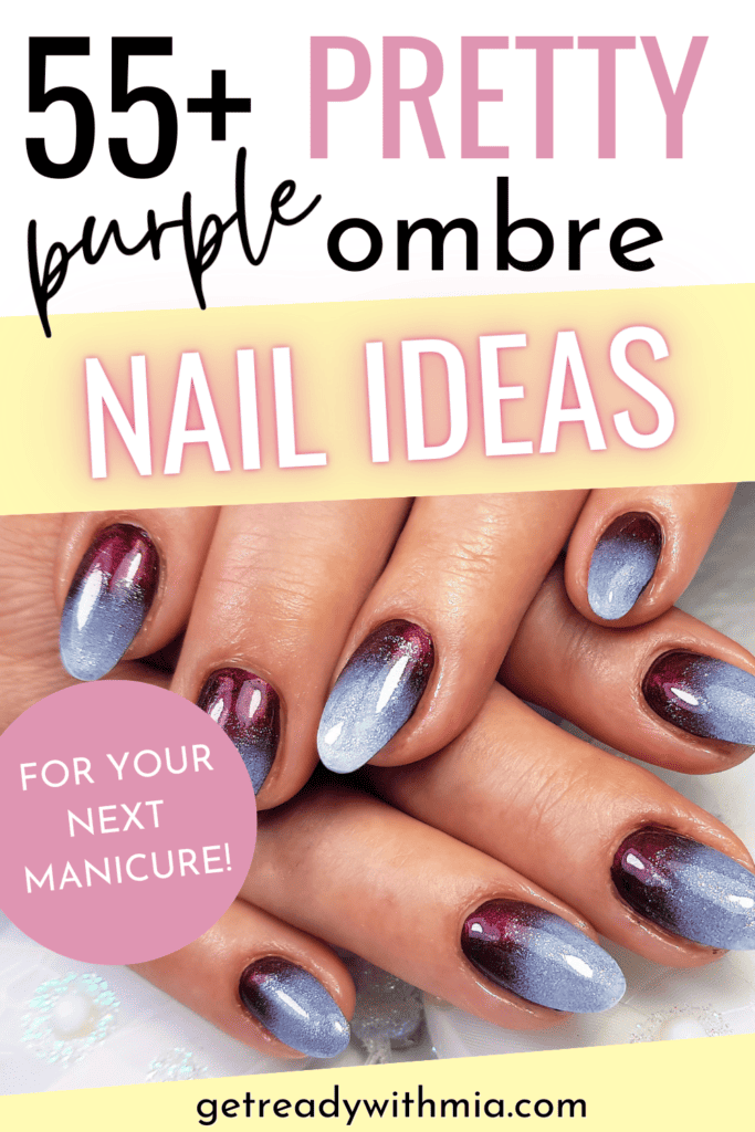 purple ombre nails