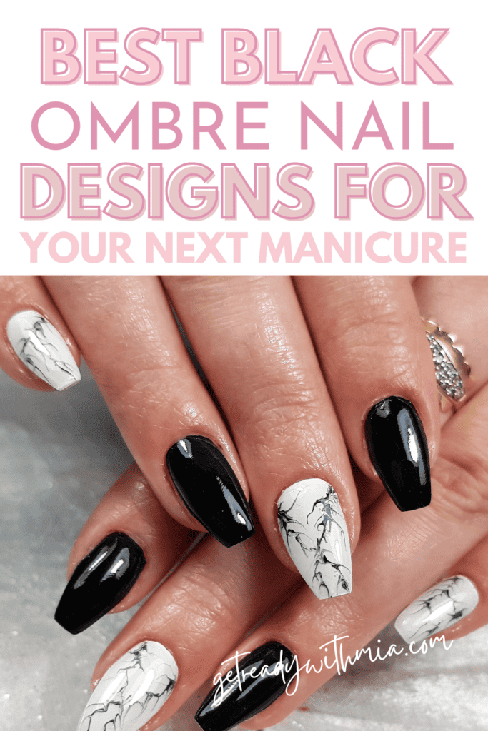 black ombre nails ideas